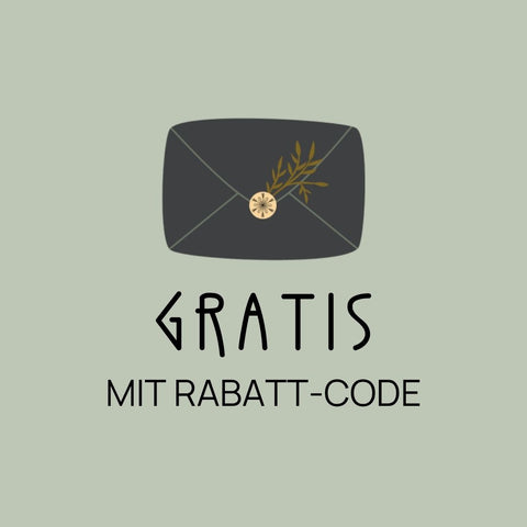 Grafik mit Schrift: Gratis mit Rabatt-Code